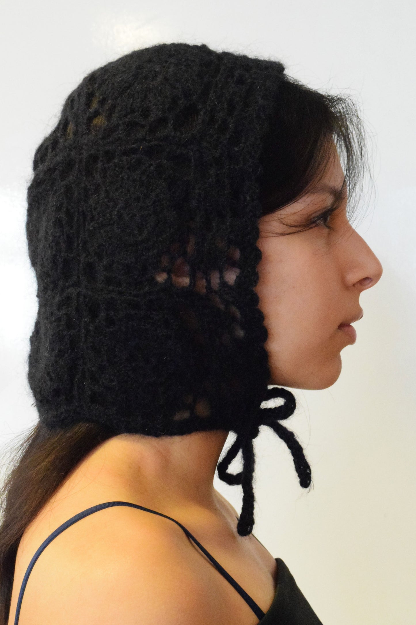 FLOWER BONNET BLACK