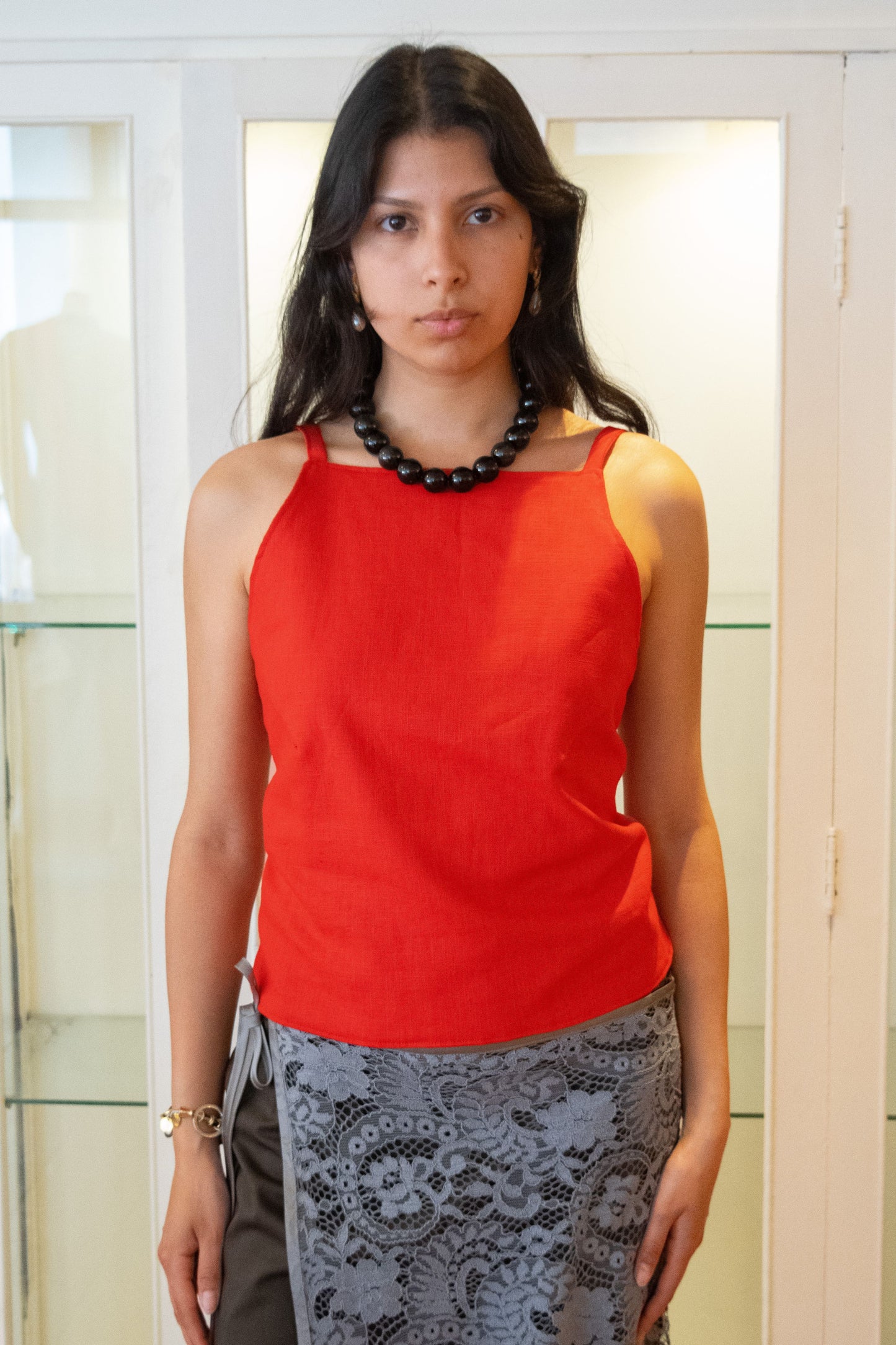 LACE SKIRT GREY