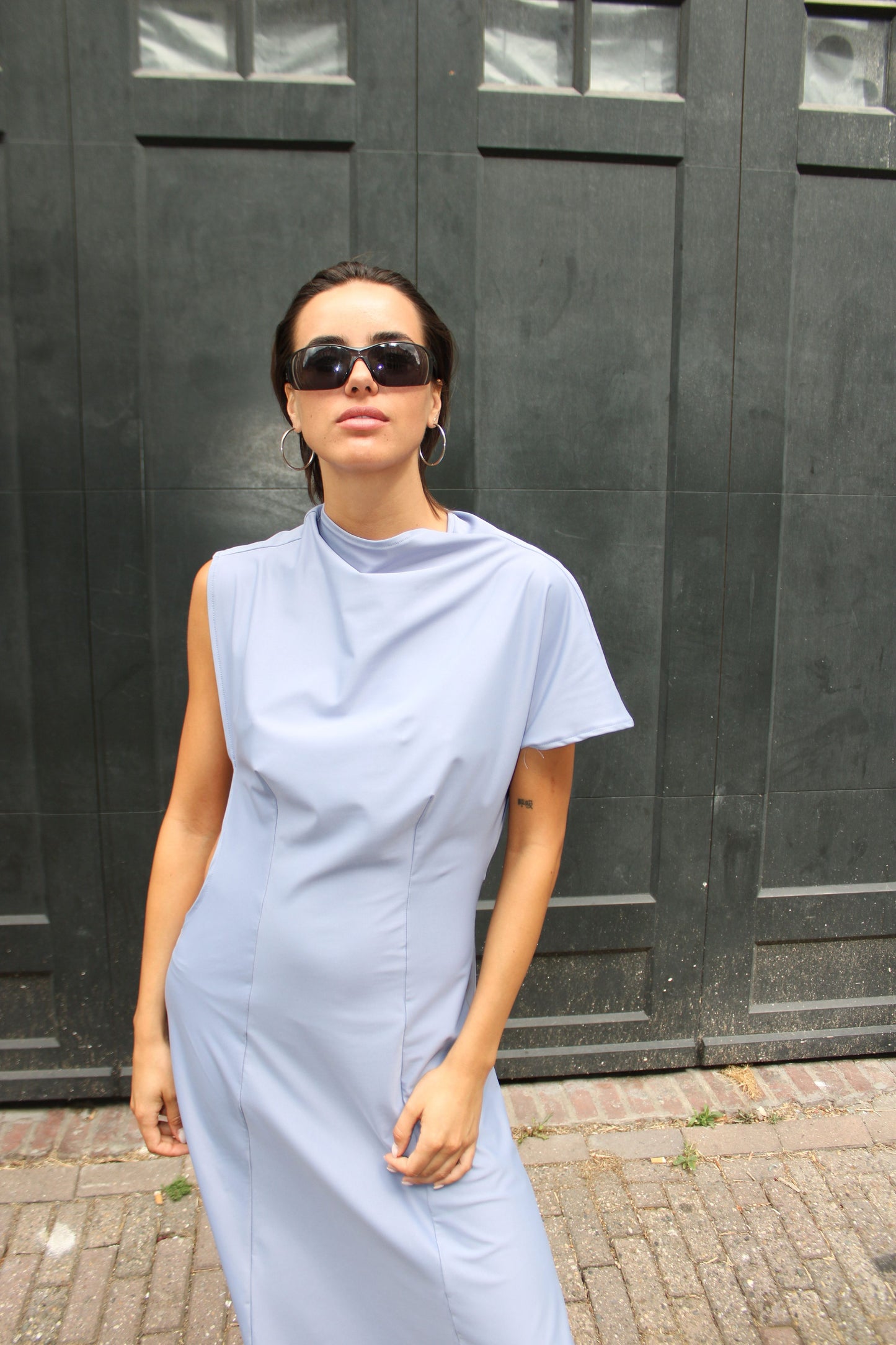 UNNA DRESS ICE BLUE