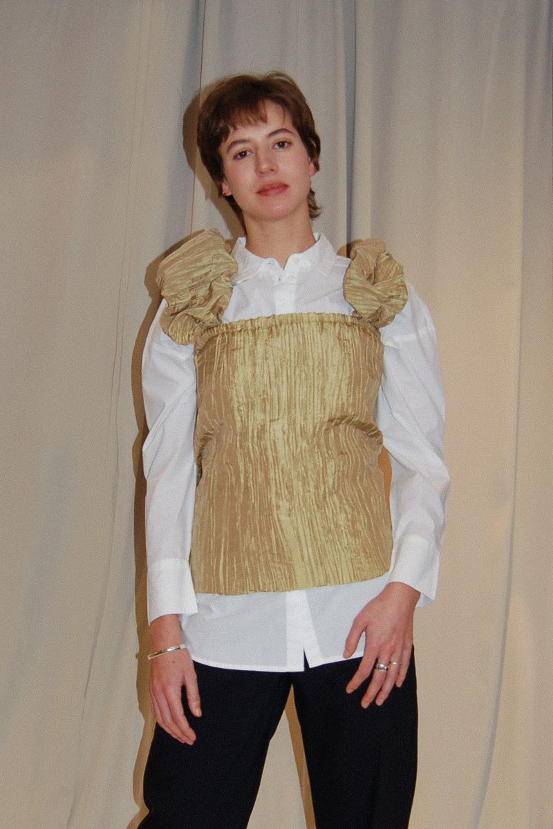 PLISSE TOP GOLD