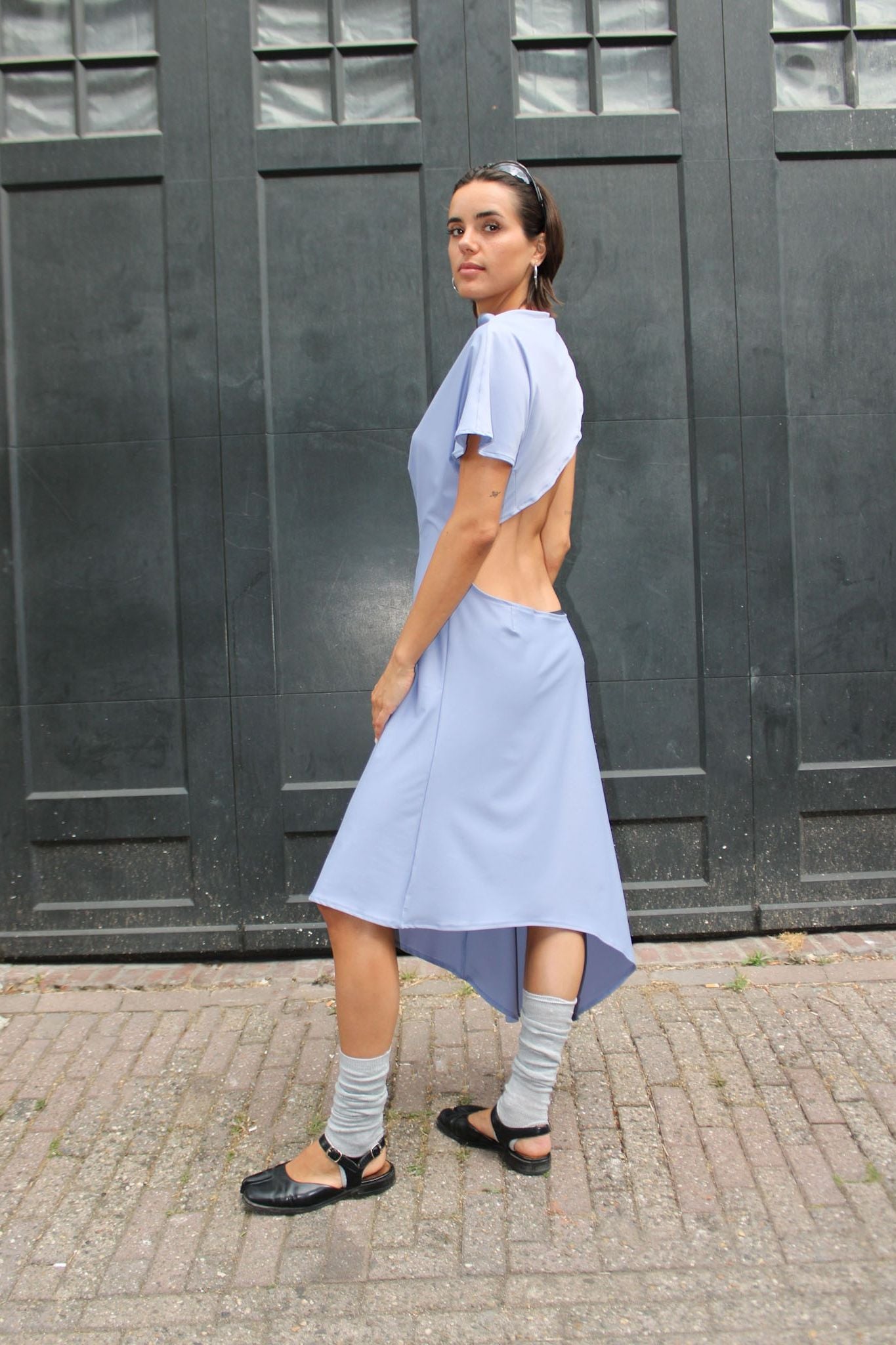 UNNA DRESS ICE BLUE
