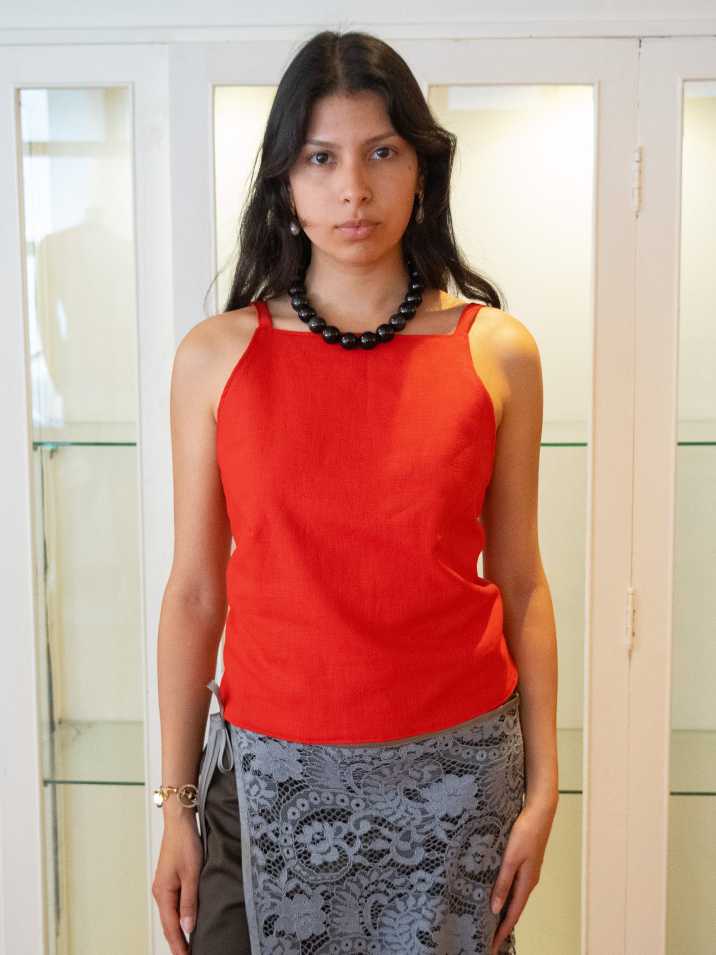 LACE SKIRT GREY
