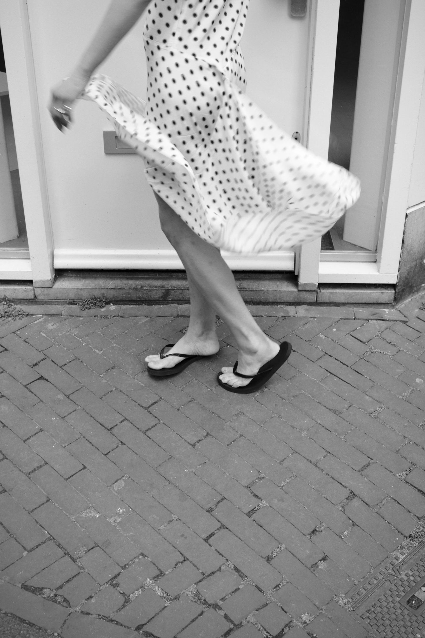 THE DAWN DRESS FADED POLKADOT