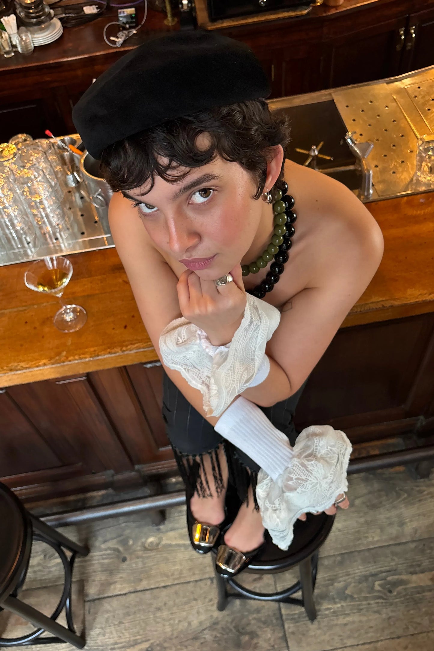 WHITE LACE CUFFS